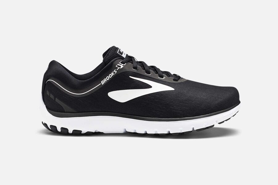 Brooks PureFlow 7 Mens UK - Road Running Shoes - Black/White 048-SLGKRB